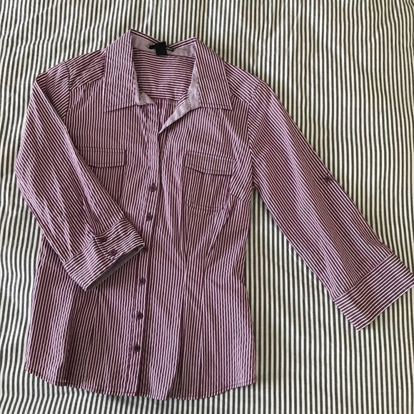 H&M Tops - Vintage H&M Striped 3/4 Sleeve Shirt -Y2K - Size 8